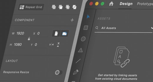 Adobe XD dark mode mockup