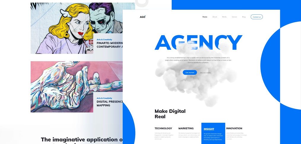 Agency homepage template