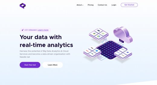 Analytics company XD website template