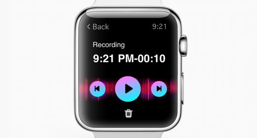 Apple Watch voice recording concept