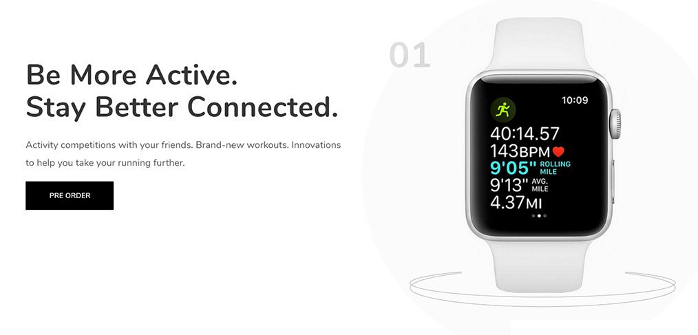 Apple Watch Website Template