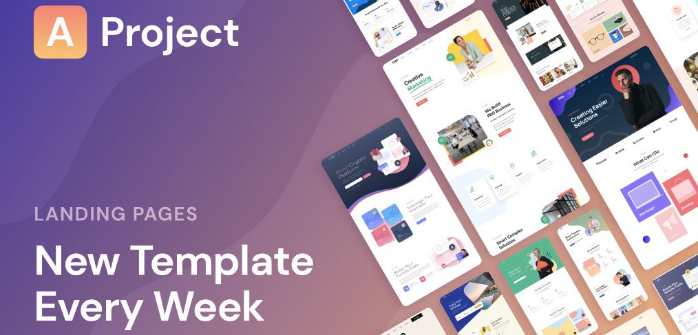 AProject - XD responsive landing pages