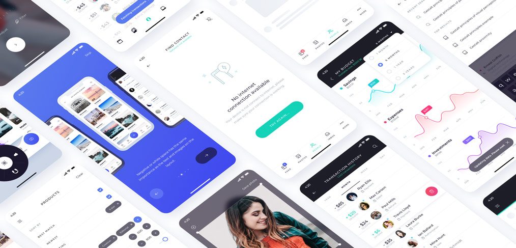 Atro mobile UI kit freebie