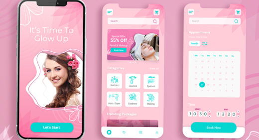 Beauty parlor XD app template