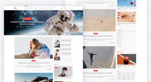 Blog feed web XD template