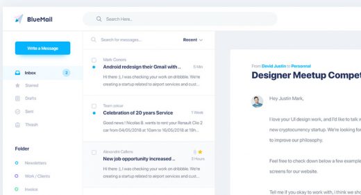 Bluemail XD email template