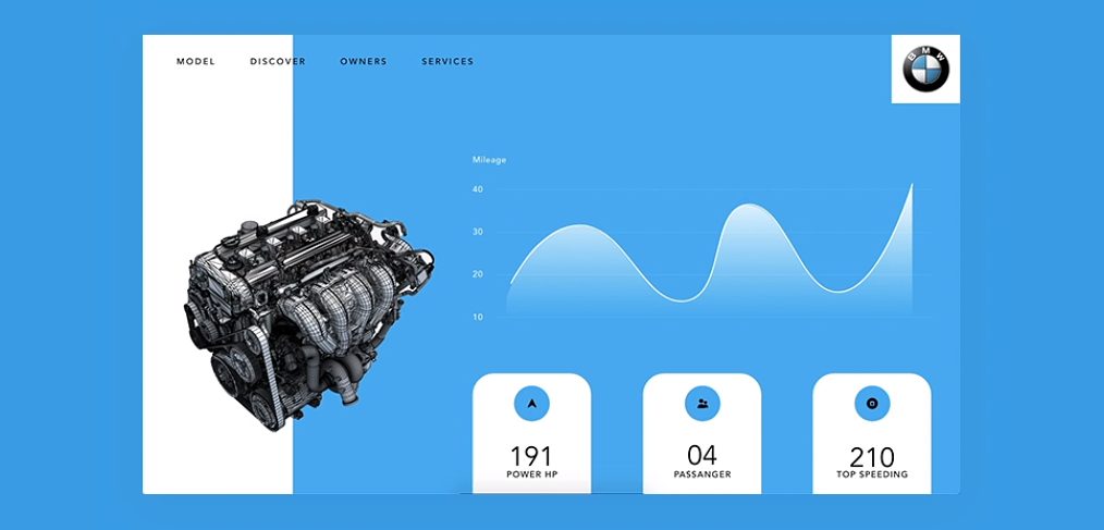 BMW engine XD animation