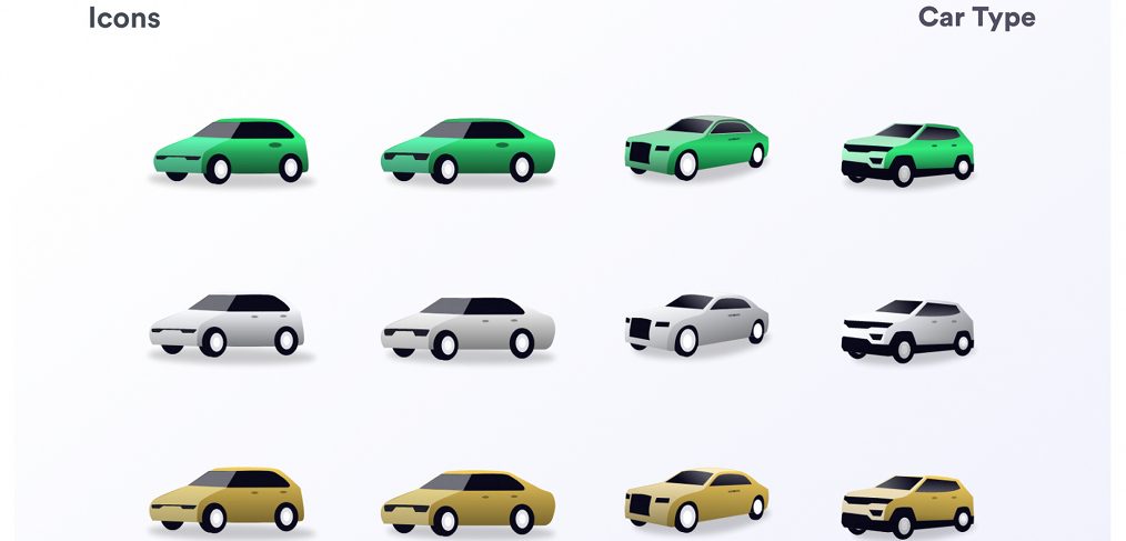 Cars illustrations XD vectors