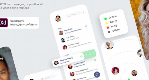 Chattr free XD UI kit