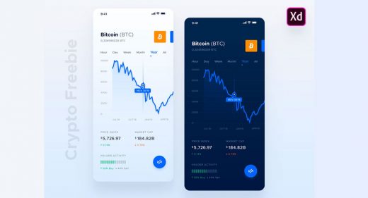 Crypto XD mobile app template