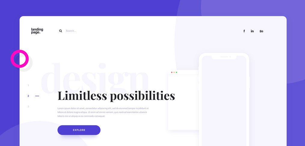 Daily UI landing page template