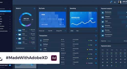 Dark Finance Dashboard template