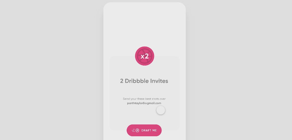 Dribbble invite XD animation