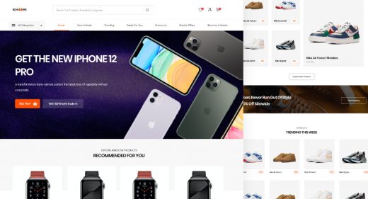 Ecommerce XD homepage template