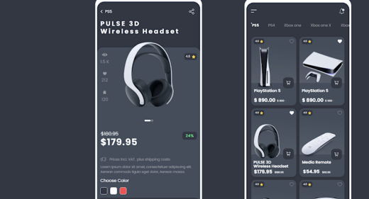 Electronics ecommerce XD app template