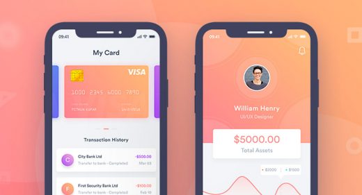 Finance Mobile App Concept in Adobe XD