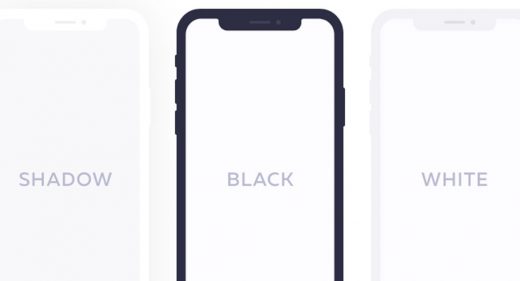 Flat iPhoneX Device mockups for adobbe xd