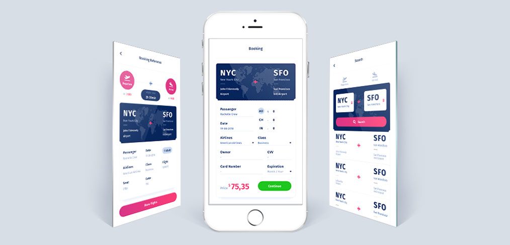 Flight Booking App Free Concept