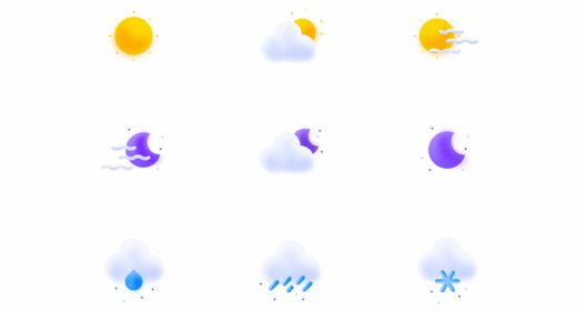 Free Adobe XD weather icons