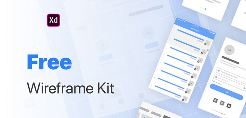 Free basic wireframing kit for XD