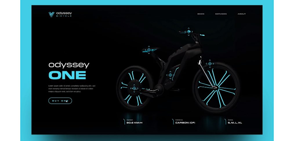 Free Bicycle XD website template