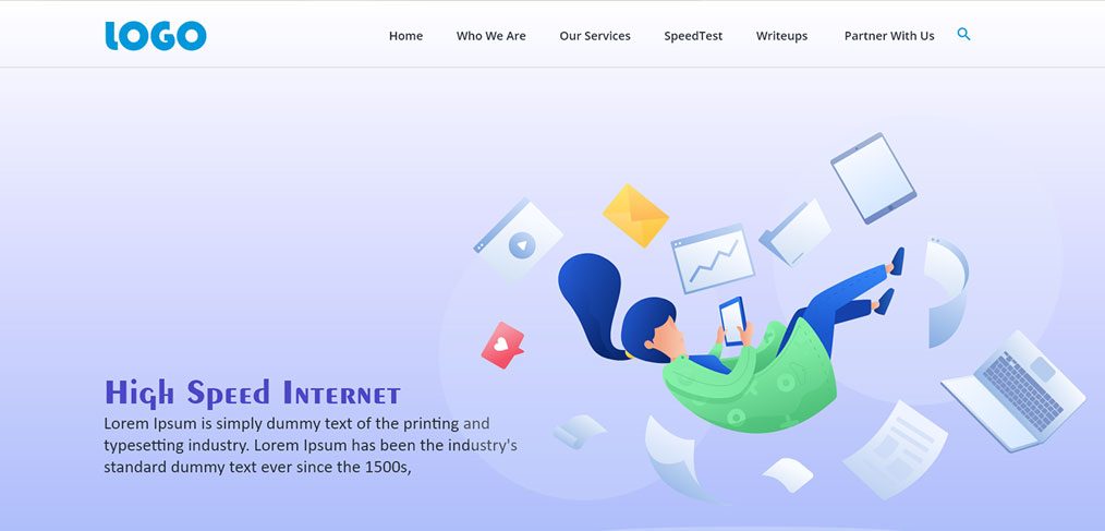 Free broadband website XD template