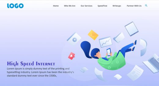 Free broadband website XD template