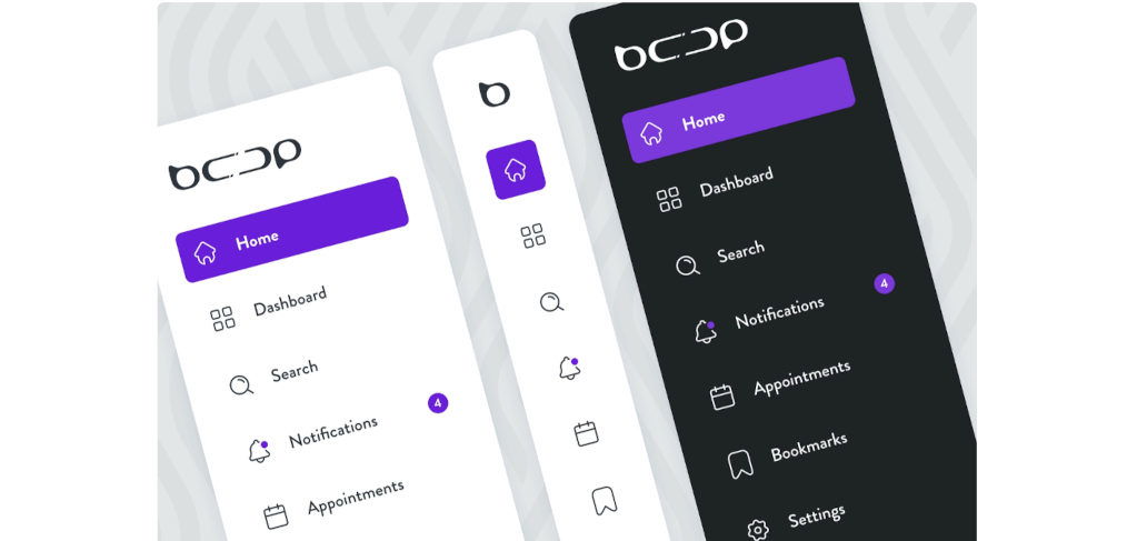 Free XD animated sidebar navigation menu