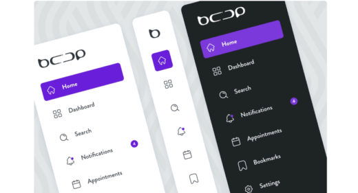 Free XD animated sidebar navigation menu