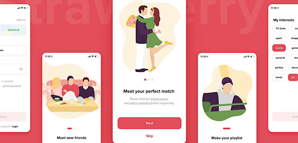 Free XD dating app template