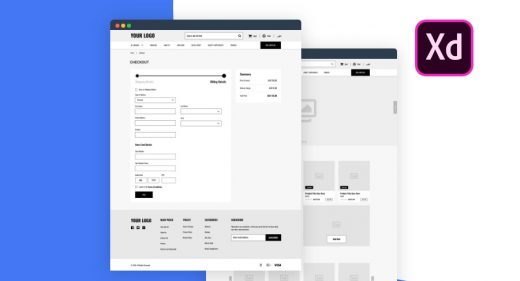 Free XD ecommerce wireframing kit