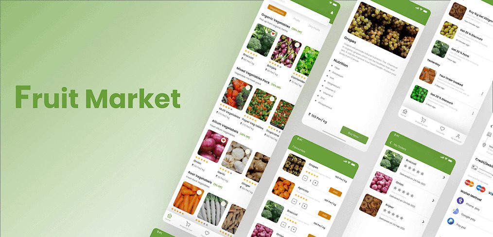 Fruit market free XD UI kit