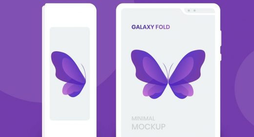 Galaxy Fold white XD mockup