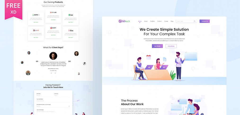 Gotech - XD Startup website template