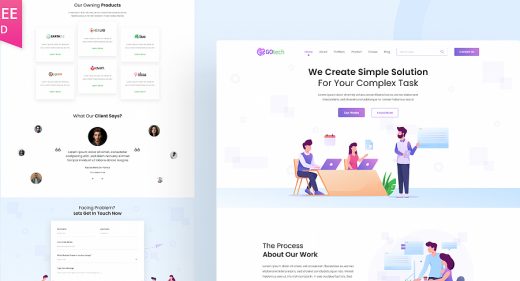 Gotech - XD Startup website template