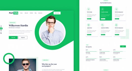 Green XD portfolio template