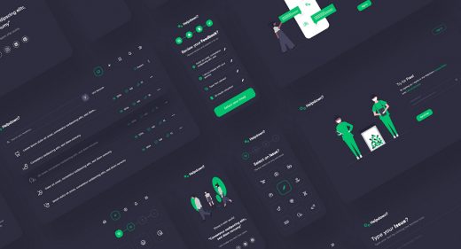 Helpdown free app dashboard XD UI kit