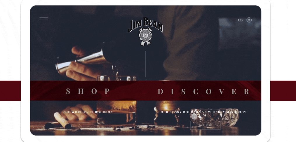 Jim Beam store XD website template