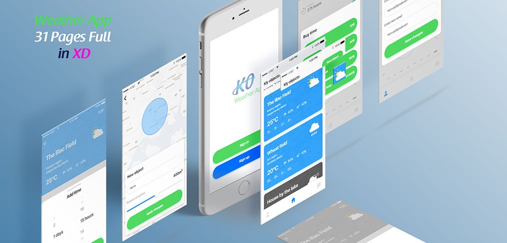 KO weather app template