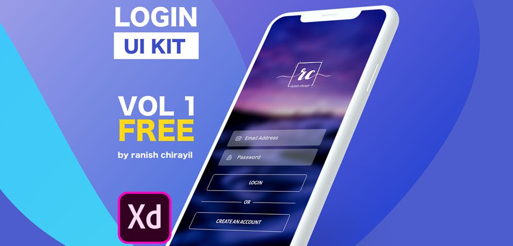 Login Vol 1 - XD free UI kit