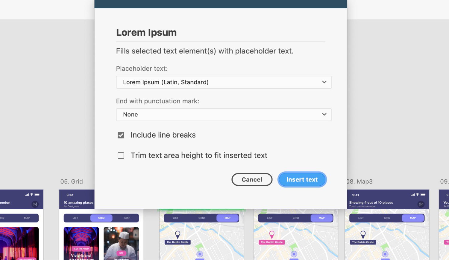 Lorem Ipsum XD Plugin