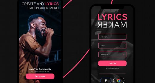 Lyrics maker free app concept