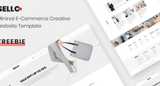 Minimal Ecommerce XD landing page