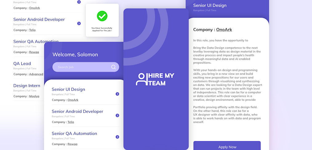 Mobile job board XD concept