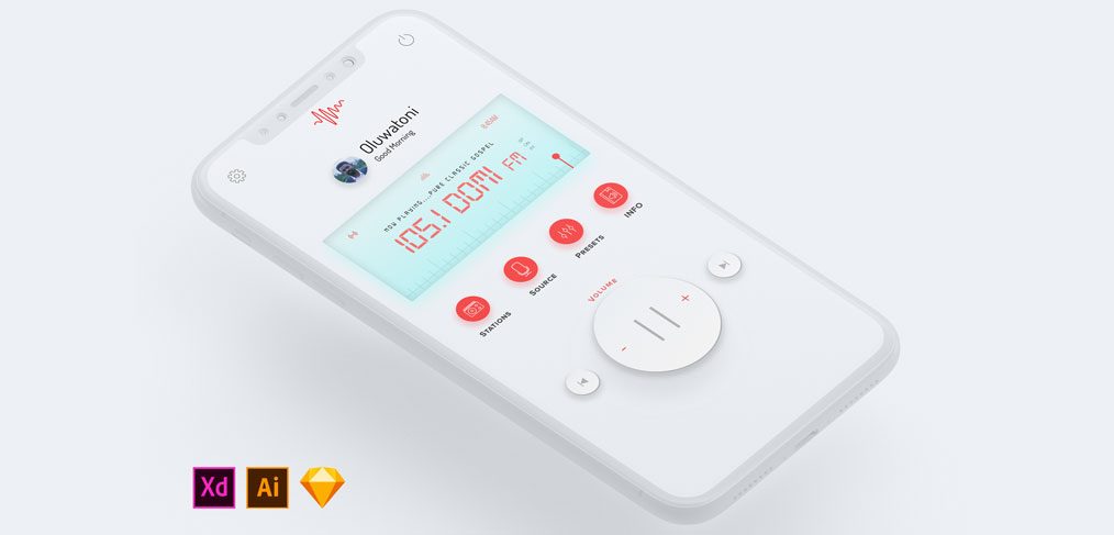 Mobile Radio UI concept Light