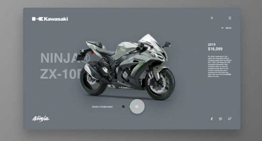 Motorbike website animation