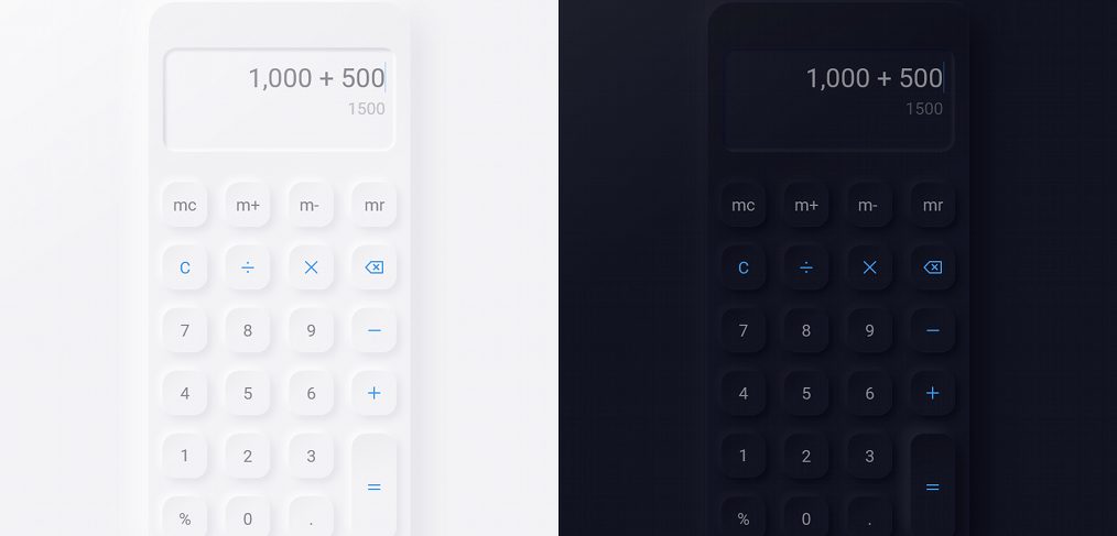 Neumorphic free XD Calculator