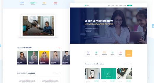 Online course XD website template