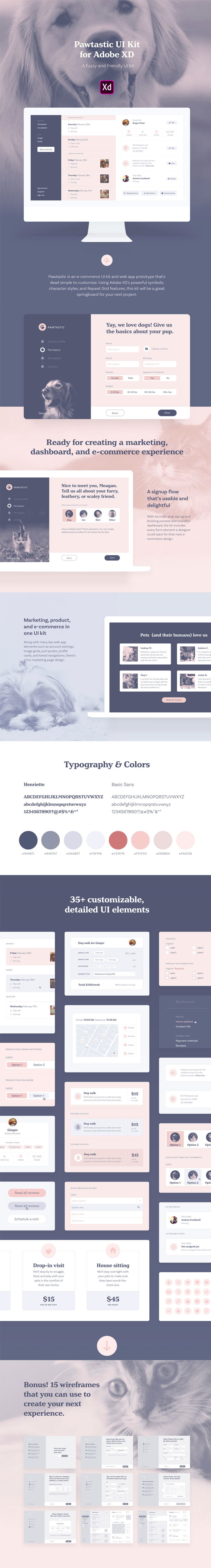 Pawtastic e-commerce ui kit for adobe xd