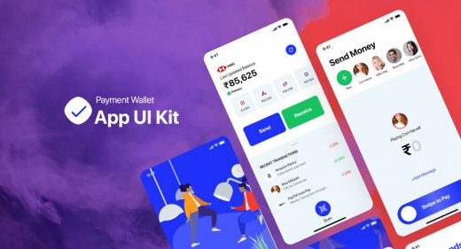 Payment wallet UI kit free sample